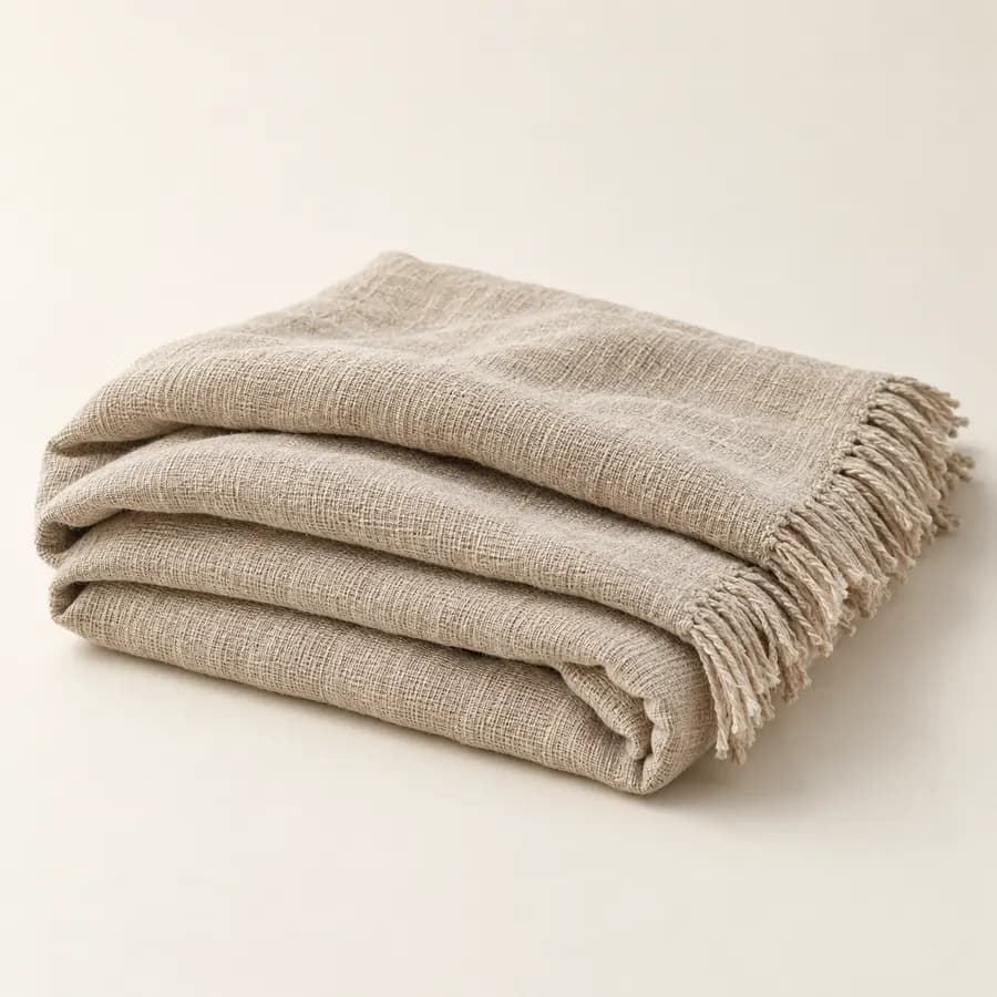 Everyday linen throw